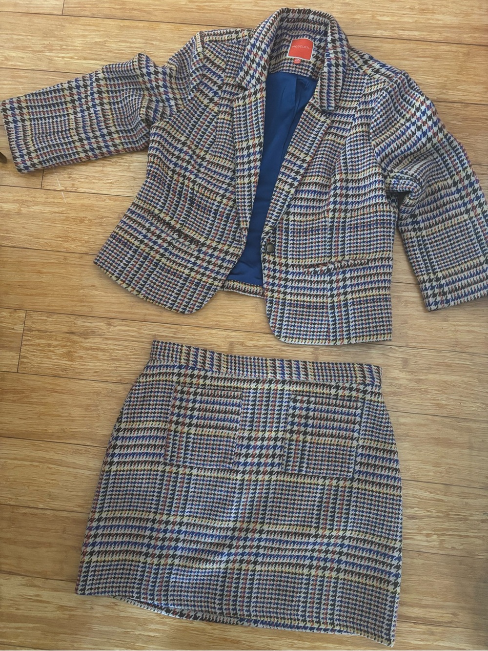 ModCloth Plaid Skirt & Jacket set